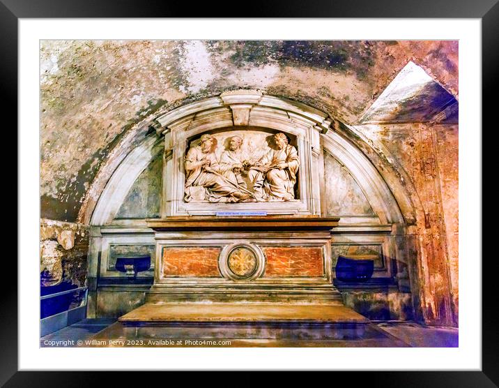 Luke's House Monument Santa Maria Via Lata Rome Italy Framed Mounted Print by William Perry