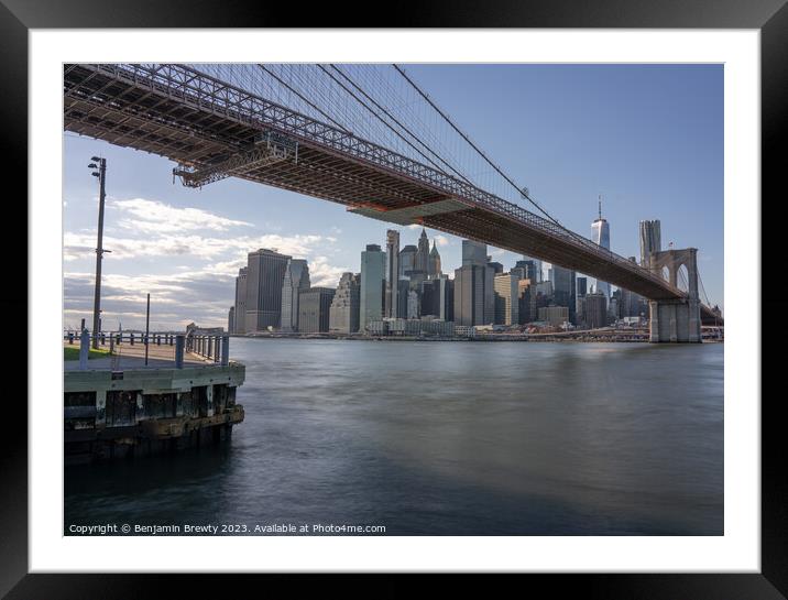 Brooklyn Long Exposure Framed Mounted Print by Benjamin Brewty