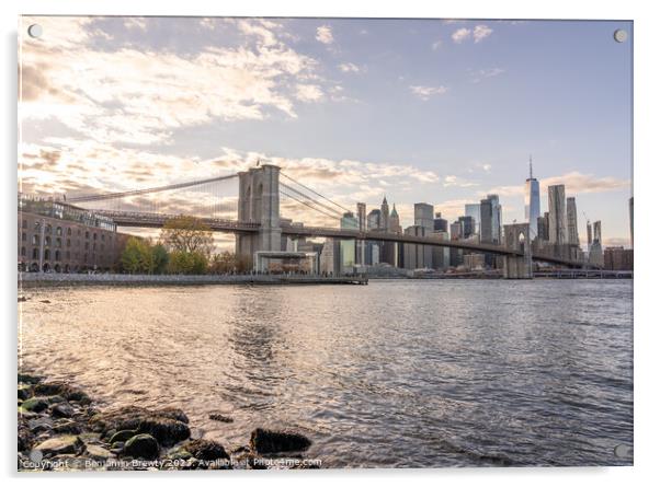 New York Cityscape Acrylic by Benjamin Brewty