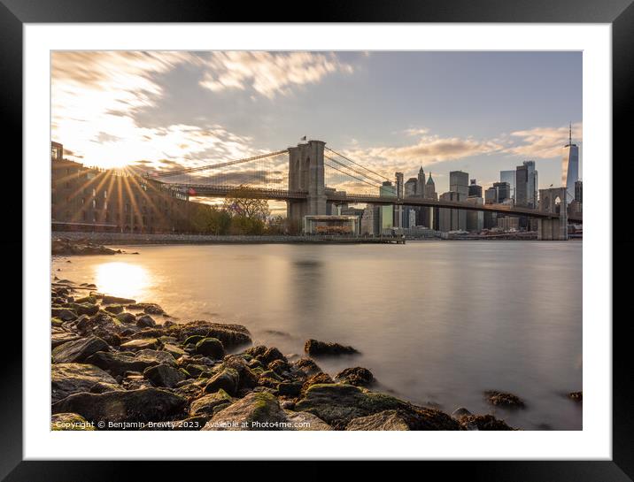Sunset Long Exposure Framed Mounted Print by Benjamin Brewty