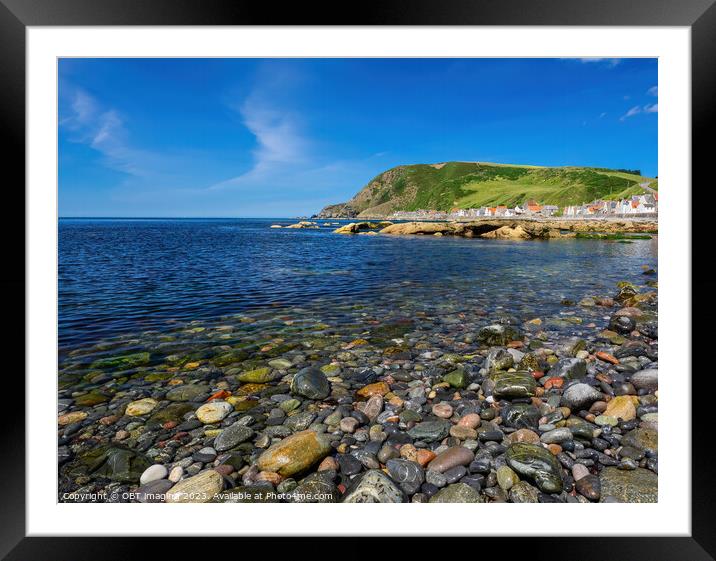 Crovie Fishing Village From Gardenstown Aberdeenshire North East Scotland Framed Mounted Print by OBT imaging