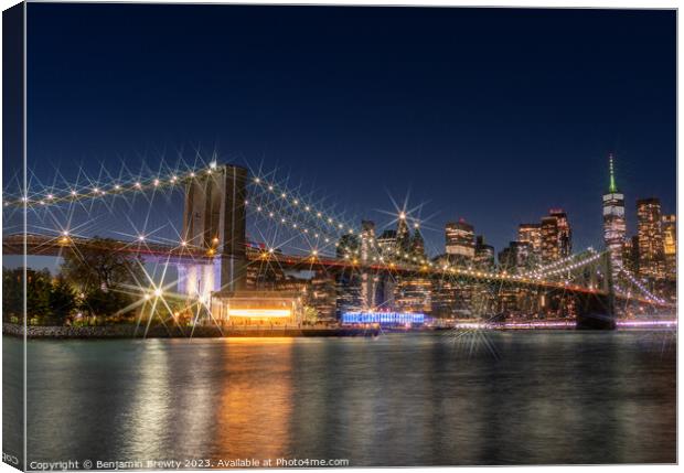 New York Skyline Star Filter Canvas Print by Benjamin Brewty
