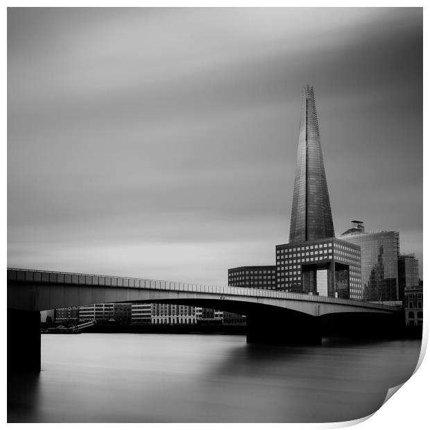 Long exposure of the Shard in London (Castle) Print by Martyn Large