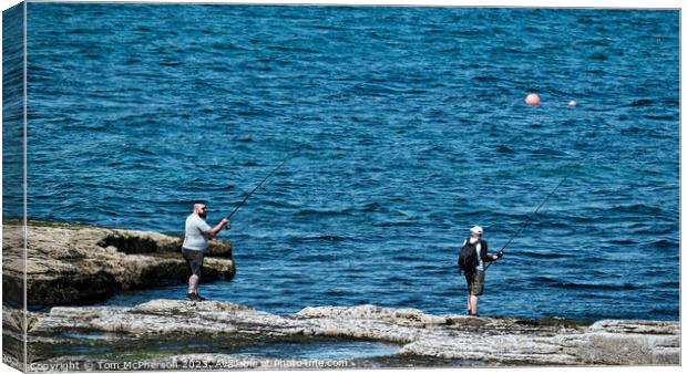 Sea Anglers Canvas Print by Tom McPherson