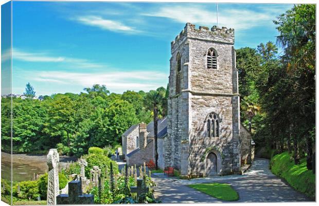 st just in roseland church Canvas Print by Kevin Britland