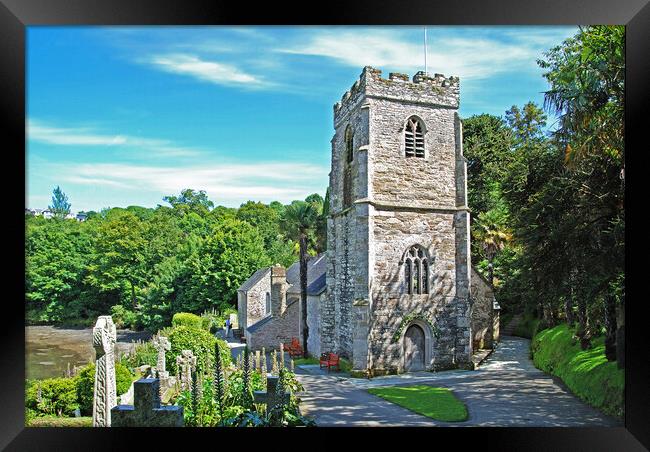 st just in roseland church Framed Print by Kevin Britland