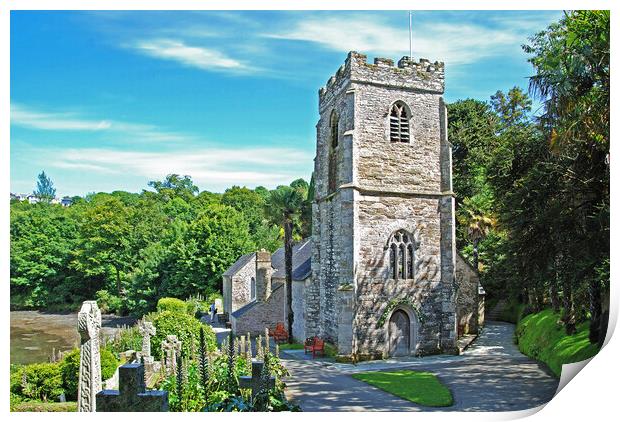 st just in roseland church Print by Kevin Britland