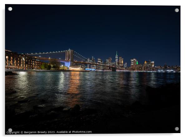 Manhattan Long Exposure Acrylic by Benjamin Brewty