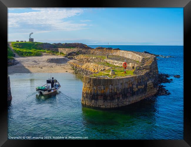 Portsoy Harbour Aberdeenshire North East Scotland Coming Home  Framed Print by OBT imaging