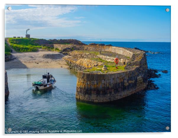 Portsoy Harbour Aberdeenshire North East Scotland Coming Home  Acrylic by OBT imaging