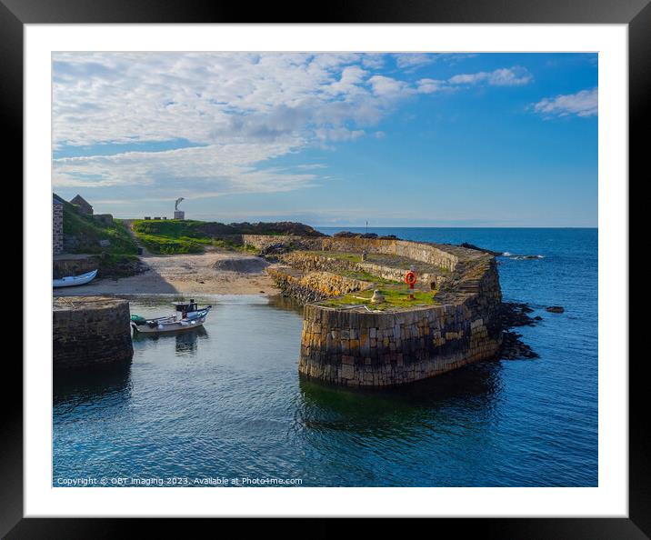 Portsoy Harbour Aberdeenshire Scotland Harbour Shapes Framed Mounted Print by OBT imaging