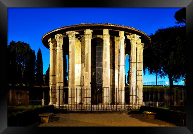 Temple of Hercules Victor Framed Print by Fabrizio Troiani