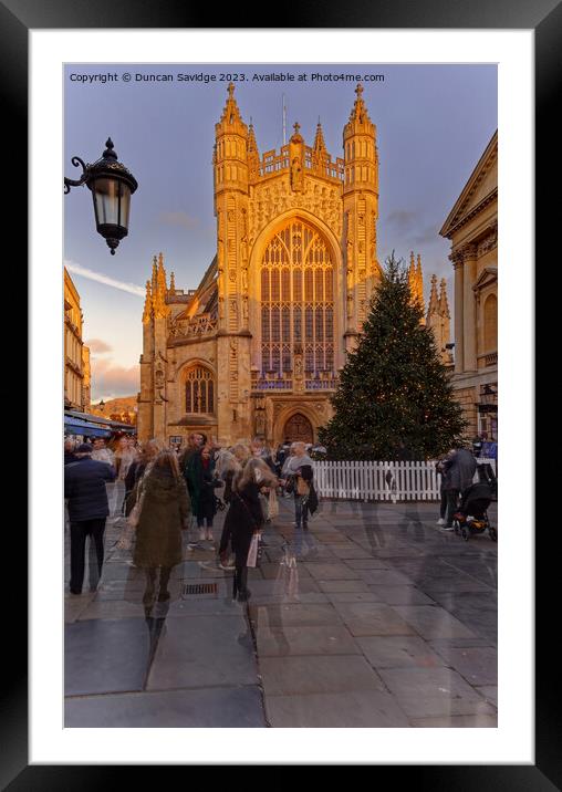 Bath Christmas market  Framed Mounted Print by Duncan Savidge