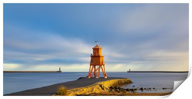 Herd Groyne Lighthouse at Sunrise Print by Phil Durkin DPAGB BPE4