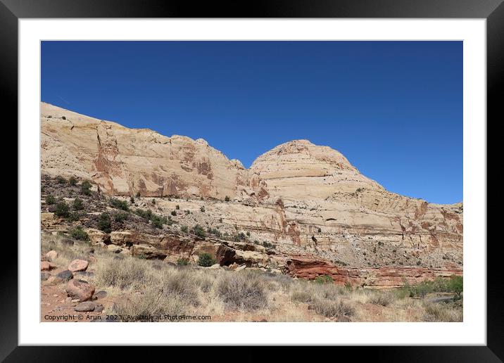 Capitol Reef national park Utah Framed Mounted Print by Arun 