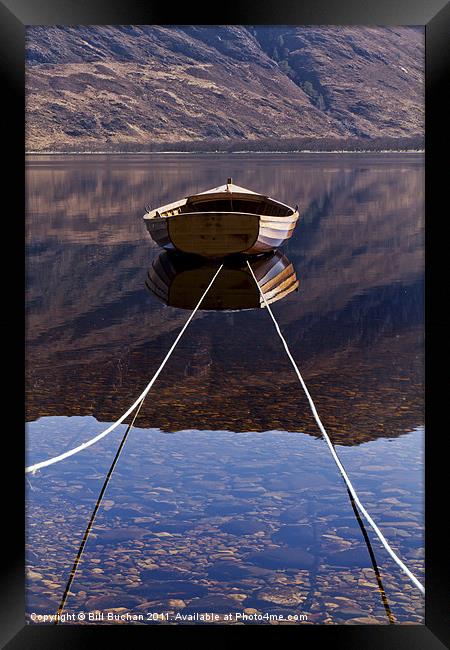 Loch Maree Boat Framed Print by Bill Buchan