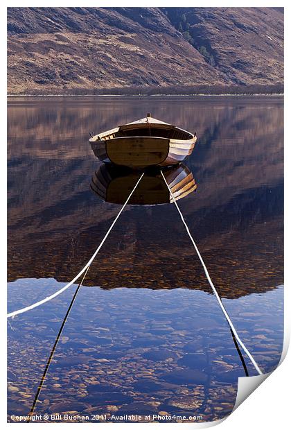 Loch Maree Boat Print by Bill Buchan