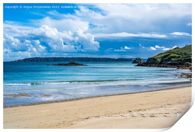 Shell Beach on Herm Island, Channel Islands Print by Angus McComiskey