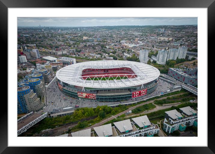 Emirates Stadium Framed Mounted Print by Apollo Aerial Photography