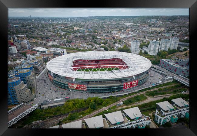 Emirates Stadium Framed Print by Apollo Aerial Photography