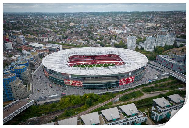 Emirates Stadium Print by Apollo Aerial Photography