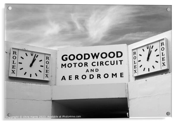   Goodwood Motor Circuit and Aerodrome Acrylic by Chris Harris