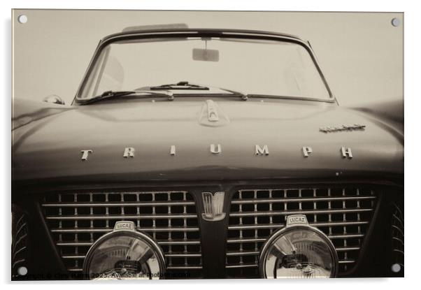 Triumph Herald classic car Acrylic by Chris Harris