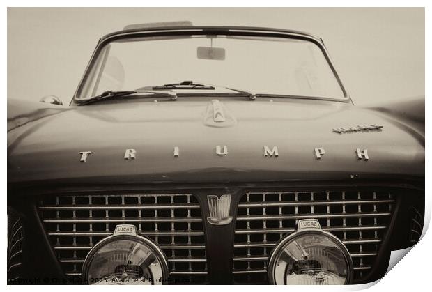 Triumph Herald classic car Print by Chris Harris
