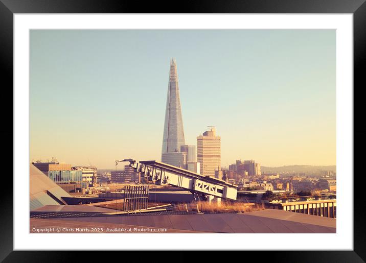 The Shard, London (warm colour toning) Framed Mounted Print by Chris Harris