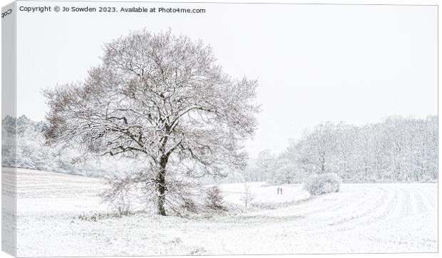 First snow of 2021 Canvas Print by Jo Sowden