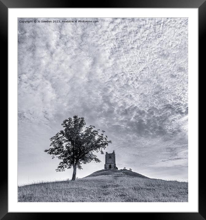 Burrow Mump, Somerset Framed Mounted Print by Jo Sowden