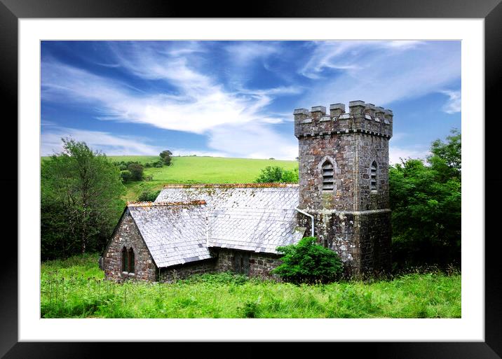 Temple church on  bodmin moor Framed Mounted Print by Kevin Britland