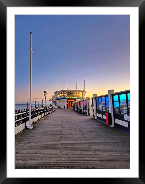Perch On The Pier Worthing Framed Mounted Print by Carolyn Brown-Felpts