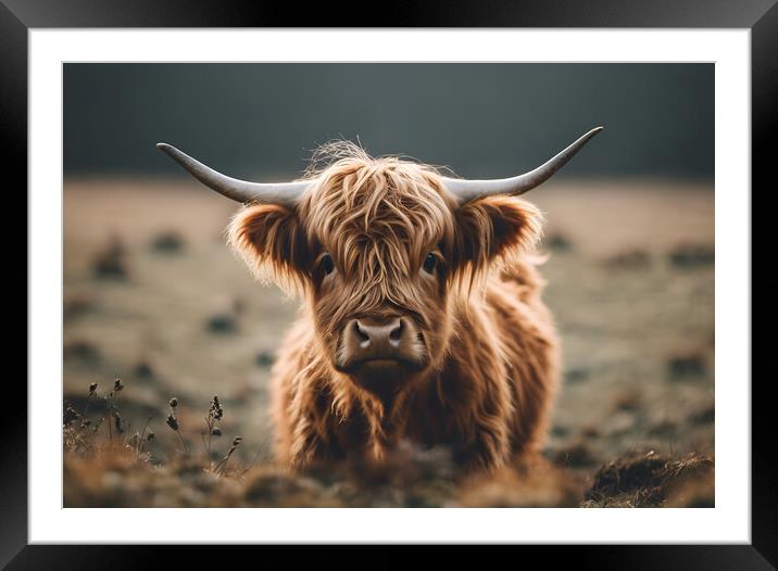 Highland Cow  Framed Mounted Print by Picture Wizard