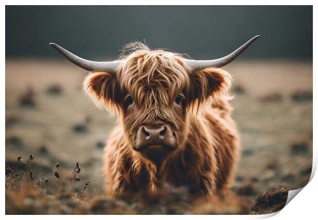 Highland Cow  Print by Picture Wizard