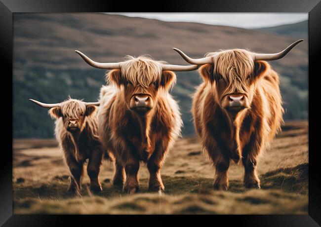 Highland Cow Framed Print by Picture Wizard