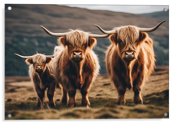 Highland Cow Acrylic by Picture Wizard