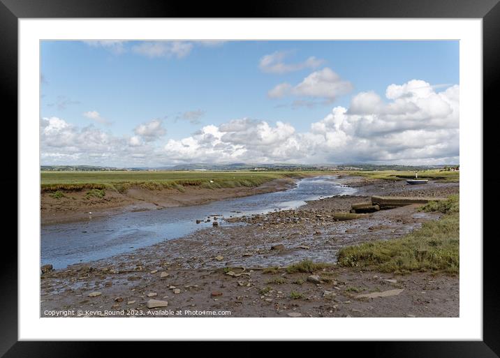 Loughor estuary at Low tide Framed Mounted Print by Kevin Round