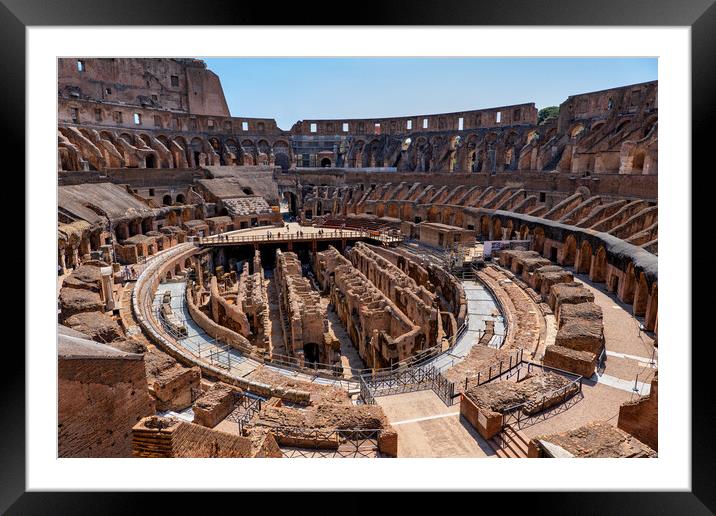 Colosseum Interior In Rome, Italy Framed Mounted Print by Artur Bogacki