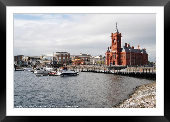 Cardiff bay waterfront Framed Mounted Print by Kevin Round