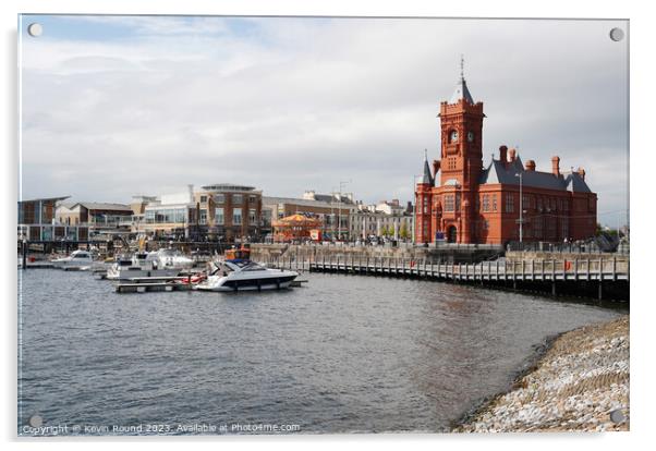 Cardiff bay waterfront Acrylic by Kevin Round