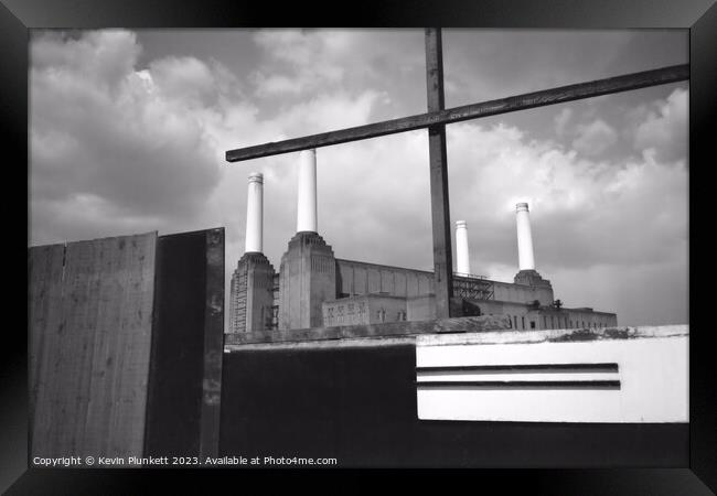 Battersea Power Station before development Framed Print by Kevin Plunkett