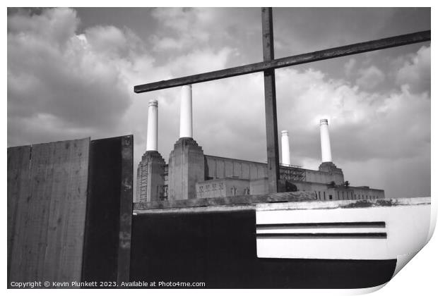 Battersea Power Station before development Print by Kevin Plunkett