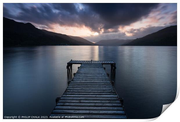 Loch Earn blue hour 979 Print by PHILIP CHALK