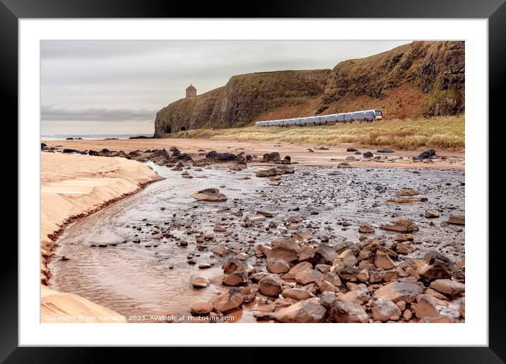 Downhill beach Causeway coast Northern Ireland Framed Mounted Print by jim Hamilton