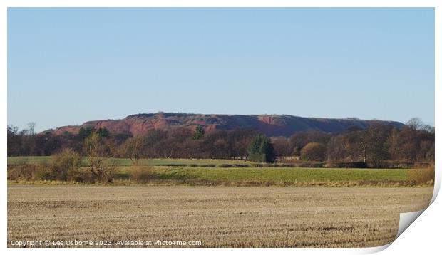 Greendykes Bing, West Lothian, Scotland Print by Lee Osborne