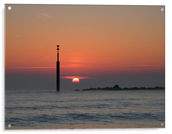 Coastal Dawn Acrylic by Robert Geldard