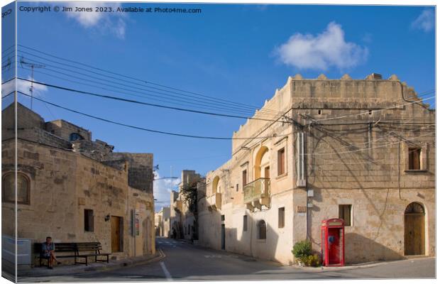 The Cross Roads at Gharb, Gozo Canvas Print by Jim Jones