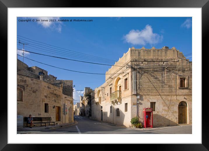 The Cross Roads at Gharb, Gozo Framed Mounted Print by Jim Jones