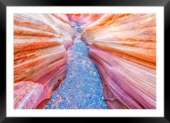 Pastel Slot Canyon Framed Mounted Print by Joseph S Giacalone